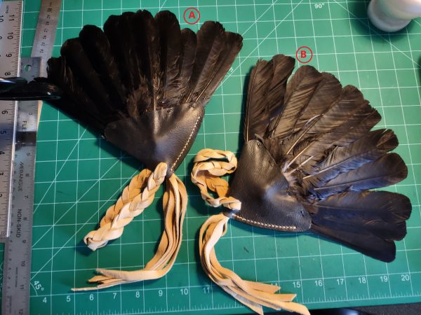 Crow Tail Feather Fans
