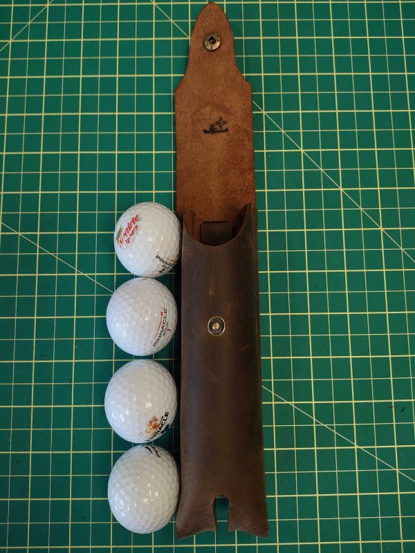 Leather Golf Ball Dispenser sizing 2 scaled