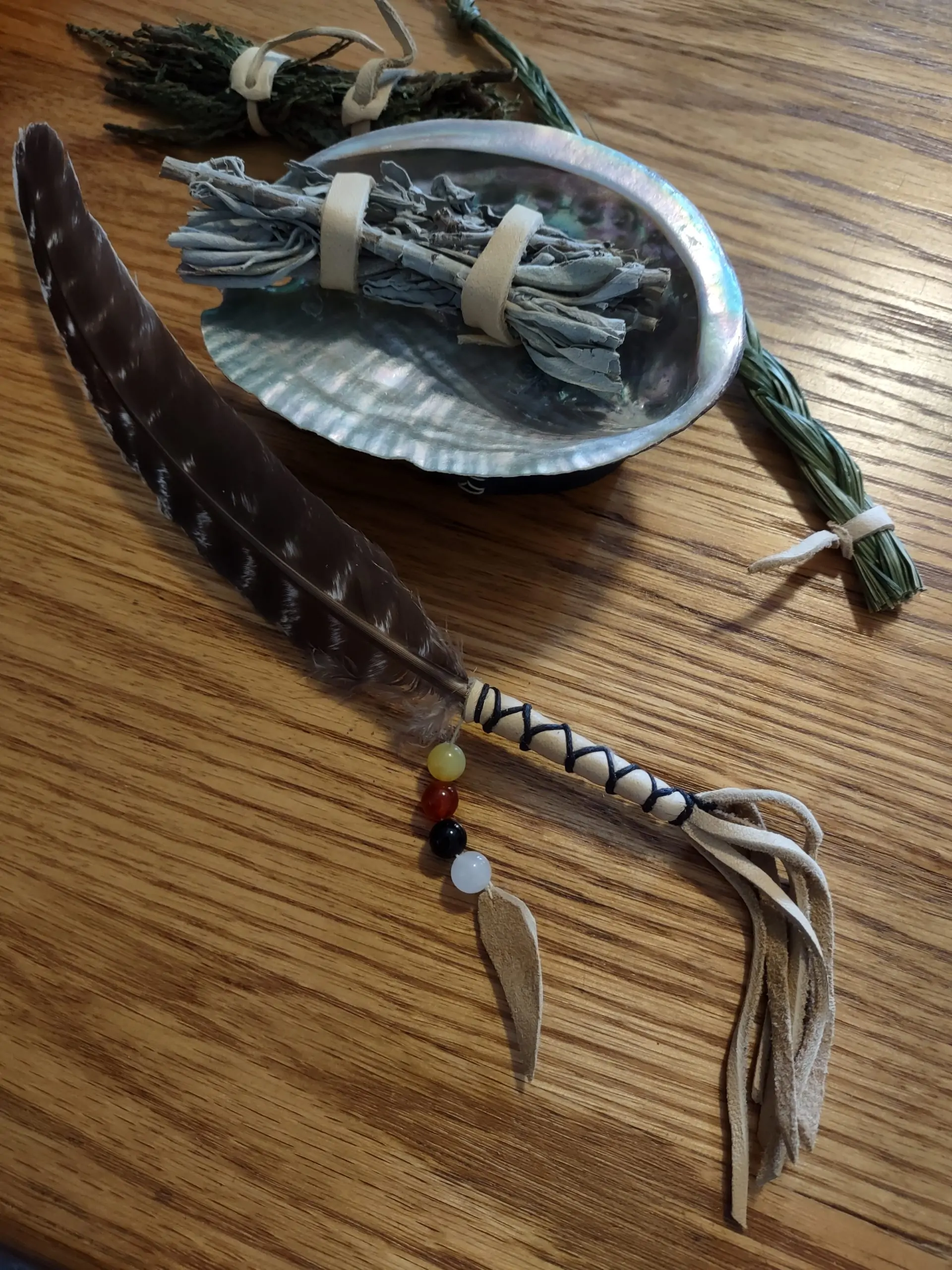 Wrapped Smudge Feather with Smudge Kit