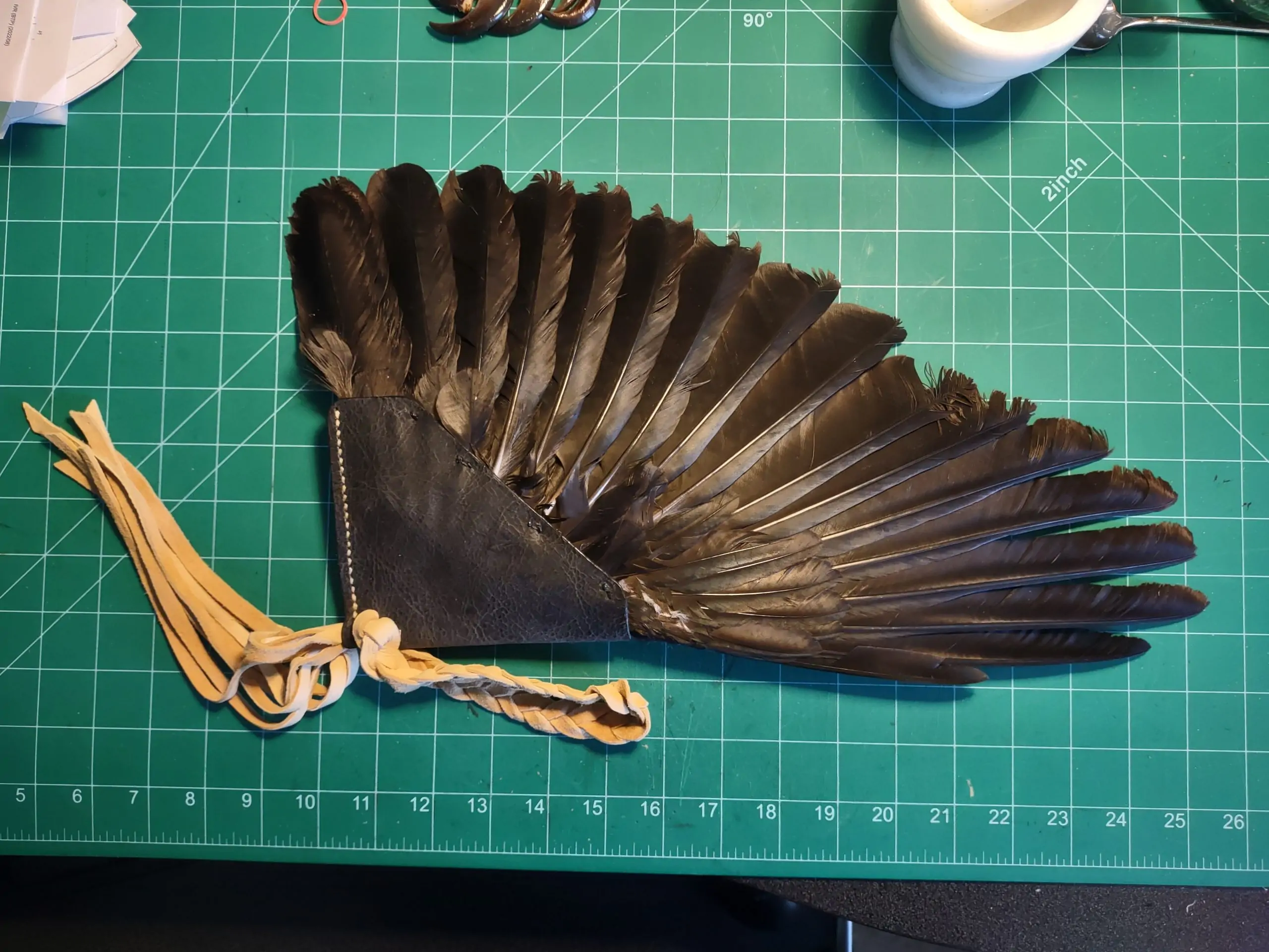 Crow Wing Fans 5 left wing size crow fan